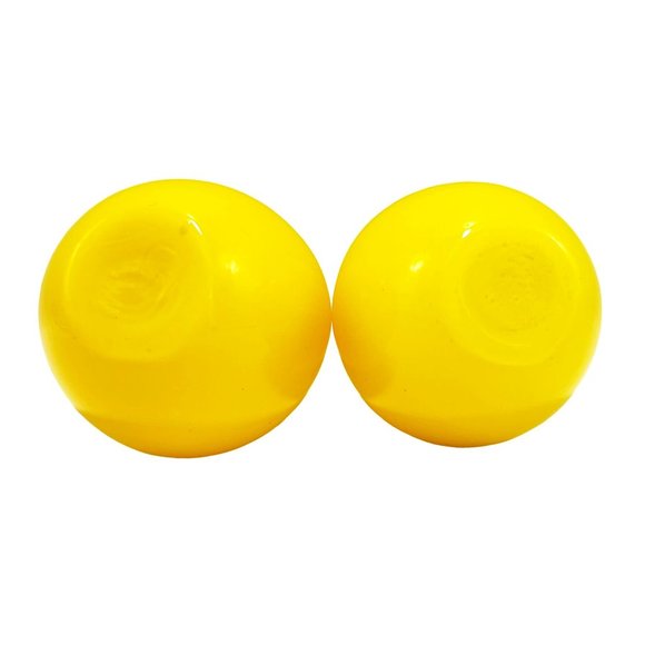 Art Glass VTG Murano Style Hand Blown Lot/2 Yellow Apples Fruit Paperweight - Picture 2 of 8